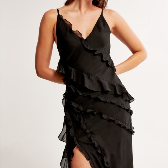 Draped Ruffle Maxi Dress - Picture 3 of 6